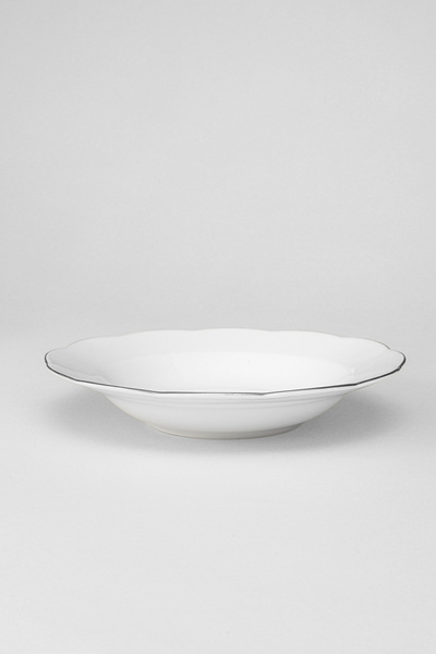 RUBİ PORSELEN Silver Platinum Gilded Porcelain Dinner Plate Set for 6 - Set