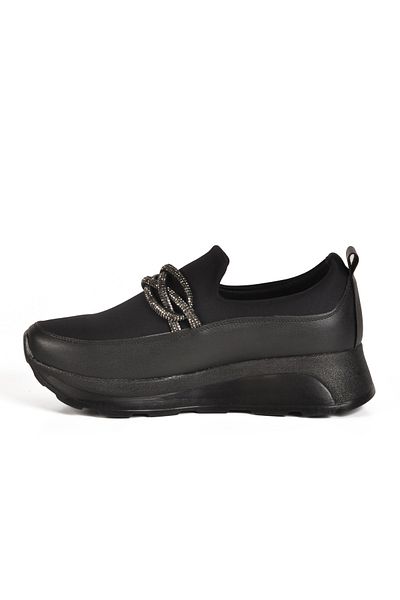 AYAKMOD Black Laceless Lightweight Women's Casual Shoes 1702 Z