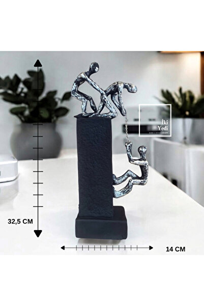 77 Birbirini Kurtaran Adamlar Heykeli, Anlamlı Dekoratif Obje Ofis Ev Aksesua...