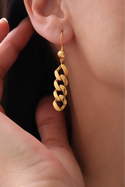 Tufanlar Kuyumculuk 22 Ayar Gurmet Zincir Altın Küpe