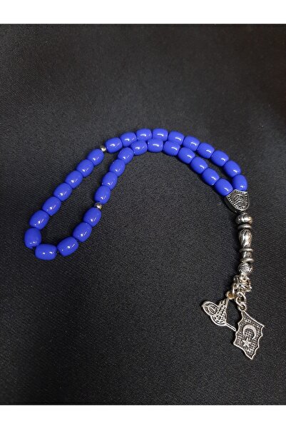 MRYart سبحة من الخرز البلاستيكي باللون الأزرق الداكن