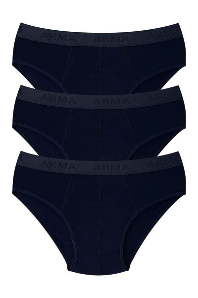 Arma Yıldız Ανδρικό εσώρουχο μπαμπού Slip Μονό Navy Blue 3 Πακέτο