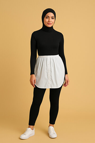 mirach Open Sides U Model Shirt Skirt Buttoned Cotton Modern Design for Stylish and Comfortable Use