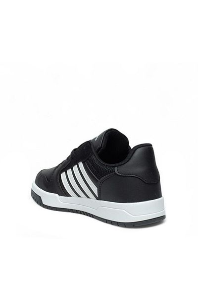 McDark Unisex Black White Thermo Sole Striped Lace-Up Sports Shoes