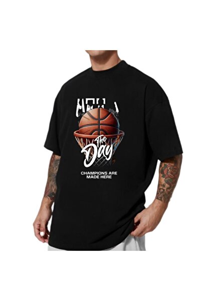 Elvino Street Style Printed Oversize Γυναικεία/Ανδρική μπλούζα Unisex Crew Ne...