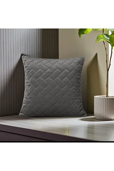 DECORA CASA HOME COLLECTİON 1 Piece Double Sided Quilted Pattern Pillow Case/Throw Pillow Case (45X45)