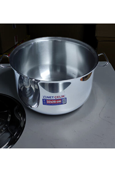 Net Çelik Helvane Pot with Lid 32X20 cm - 16 Liter