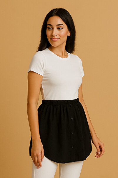 mirach Open Sides U Model Shirt Skirt Buttoned Cotton Modern Design for Stylish and Comfortable Use