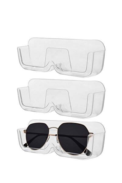 Generic 3Pcs Sunglasses Organizer Wall Mounted Sunglasses Holder Clear Acryli...