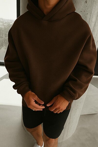 DM DOLCE MORE سترة رياضية بقلنسوة للجنسين مصنوعة من القطن الممشط بثلاث خيوط