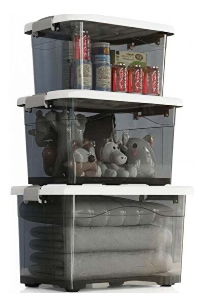 Generic Storage Boxes Multi-Size Transparent Storage Box with Lid & Wheels – ...