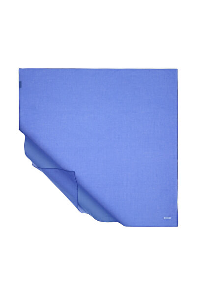 ipekevi Eșarfă din bumbac albastru metalic 1241