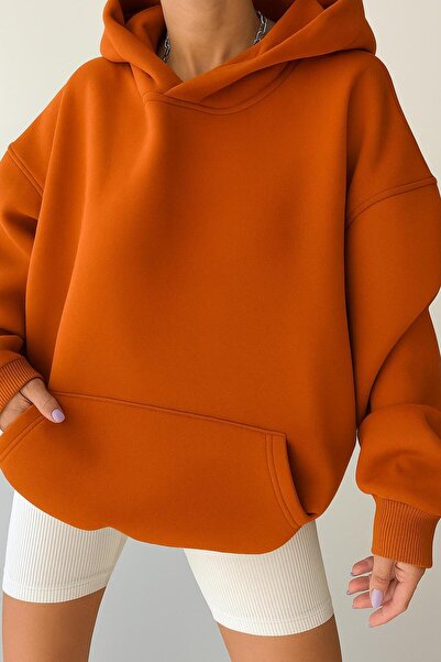 DM DOLCE MORE سترة رياضية بقلنسوة للجنسين مصنوعة من القطن الممشط بثلاث خيوط