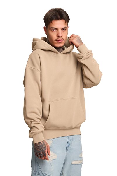 E-ROMA سترة رياضية بقلنسوة للجنسين مصنوعة من القطن الممشط بثلاث خيوط