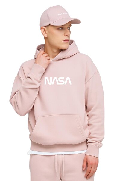 DM DOLCE MORE سترة رياضية مطبوعة بتصميم ناسا من القطن الممشط بثلاث خيوط