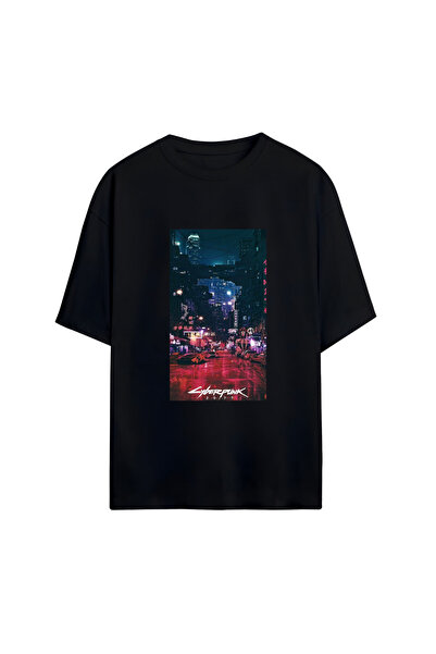 GraffTee Cyberpunk Unisex Oversize Cotton T-Shirt