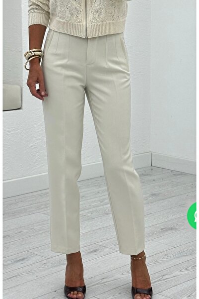 KAROL Taş renk Önü Pensli Kumaş Pantolon (orjinal karol)