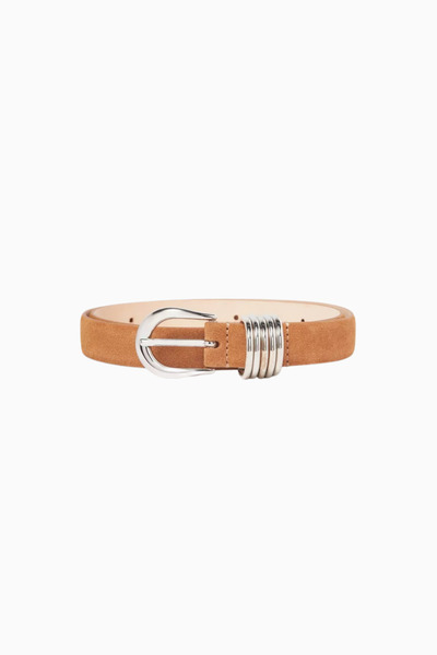 Dehanche Hollyhock Leather-Suede Belt