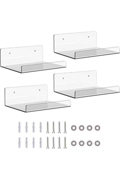 Generic TPGP 4 Pack 6-Inch Wall-Mounted Acrylic Shelves