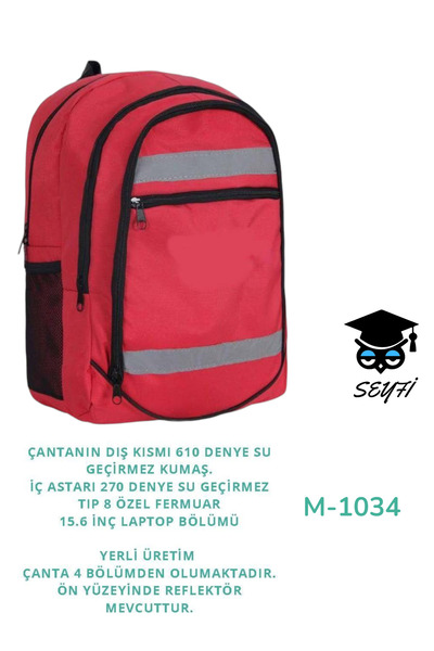 SEYFİKİRTASİYE Document Notebook High School Middle School Primary School University Travel Bag 1St Class Waterproof Fabric