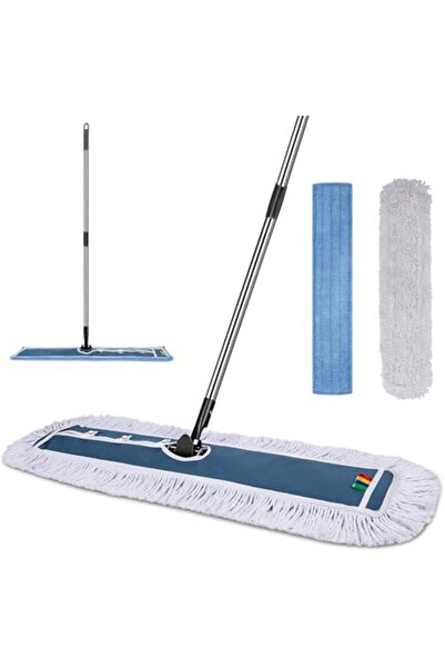 Mastermop MASTERTOP Large Floor Mop, 105 cm Wide, Flat Mop, Cotton Microfibre Mop with 2 Mop Pads, Professiona