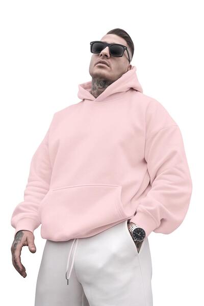 DM DOLCE MORE سترة رياضية بقلنسوة للجنسين مصنوعة من القطن الممشط بثلاث خيوط