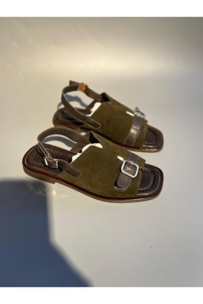 Butik NOBLE SHOES صندل نسائي من الجلد الطبيعي من جلد الغزال