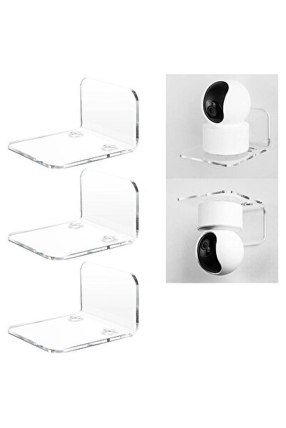 Generic Acrylic Floating Wall Shelves Set of 3 for Security Cameras, Baby Mon...