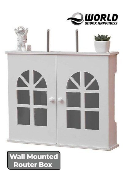 Generic Stylish Wall-Mounted Router Rack for Wi-Fi Router, Set-Top Box, Light...