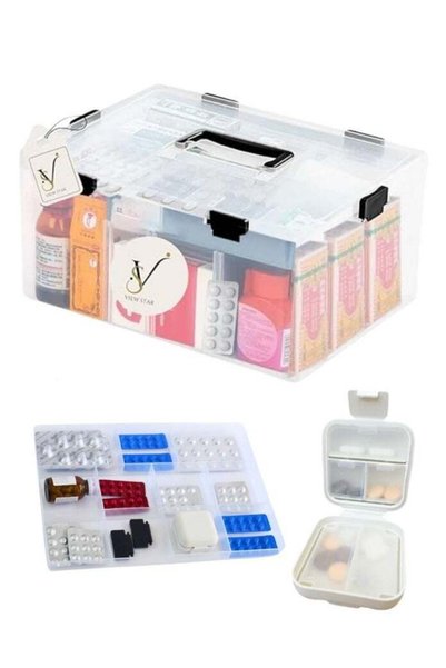 Generic Viewstar Medicine Box with Pocket Pill Organizer-Medical Transparent ...