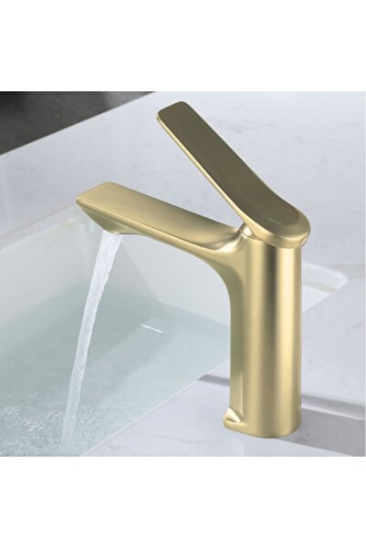 BiXXBi Baterie Lavoar, Gold Mat, Cartus Ceramic, Monocomanda,