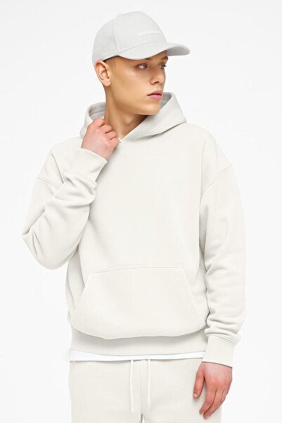 DM DOLCE MORE سترة رياضية بقلنسوة للجنسين مصنوعة من القطن الممشط بثلاث خيوط