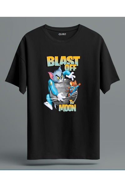 qubo sportswear & company Unisex Oversize εμπριμέ βαμβακερό μπλουζάκι με κοντ...