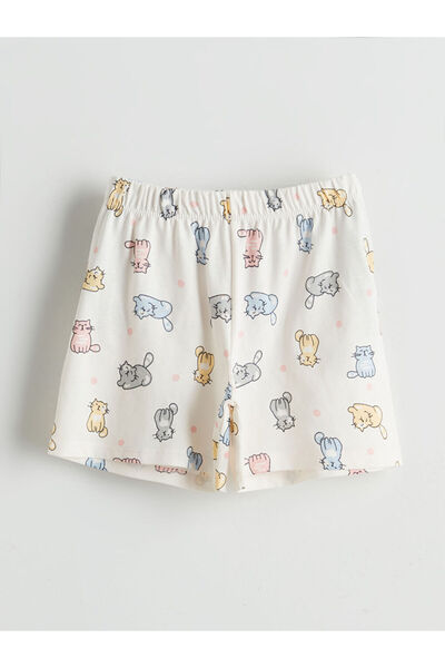 LC Waikiki New Season Elastic Waist Cat Printed Girls' Pajama Bottom - S5Fl96Z1
