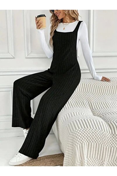 Silerra Women's Square Collar Thick Straps Wide Leg Camisole Jumpsuit