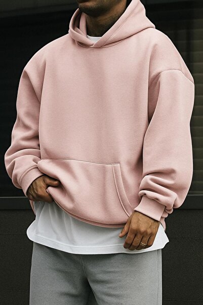 DM DOLCE MORE سترة رياضية بقلنسوة للجنسين مصنوعة من القطن الممشط بثلاث خيوط