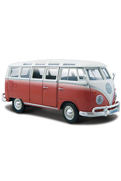 Maisto 1/25 سيارة فولكس فاجن فان سامبا موديل أحمر