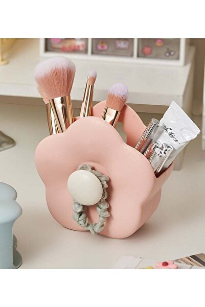 Generic Flower storage box, dressing table, desktop makeup brush, comb, tooth...