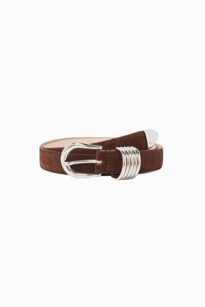 Dehanche Hollyhock Leather-Suede Belt