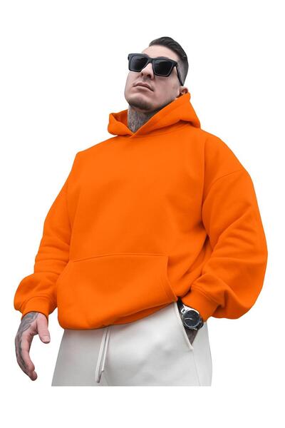 DM DOLCE MORE سترة رياضية بقلنسوة للجنسين مصنوعة من القطن الممشط بثلاث خيوط