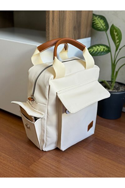 Bagnest Women's Backpack with Pocket Detail on the Front and Sides