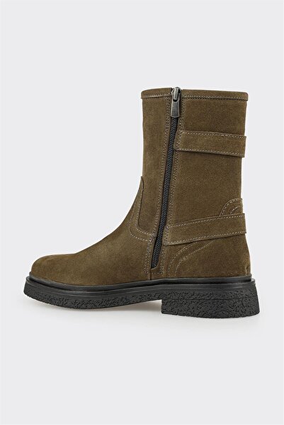 Elle Shoes Yeşil Deri Kadın Günlük Bot