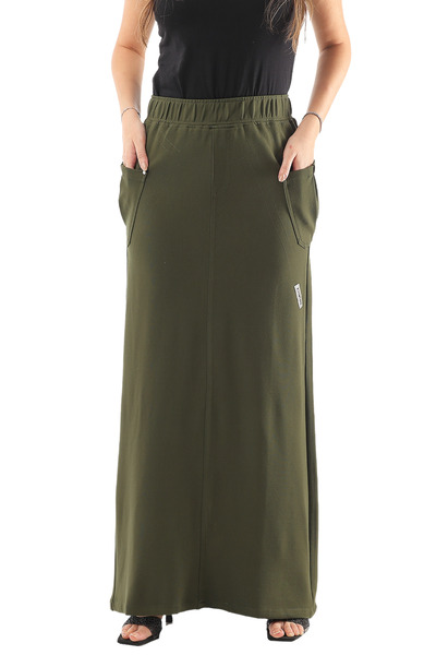 SUGA Long safari skirt