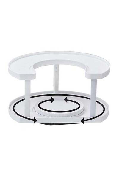 Generic Spices Spinner, 2-Tier Spices Rack, D Shape Spices Organizer, a Seaso...