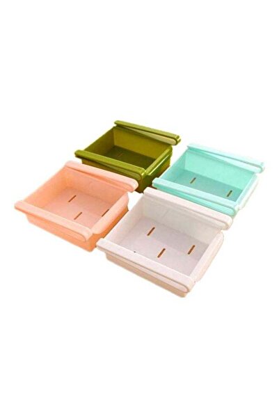 Generic 4-Piece Refrigerator Storage Box Green/Blue/Pink