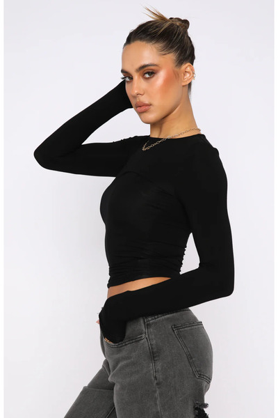 ecemore Crew neck basic long sleeve bodysuit