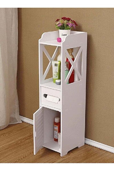 Generic 𝐅𝐅𝐃 Bathroom Storage Cabinet – Narrow PVC Floor Cabinet with Door ...