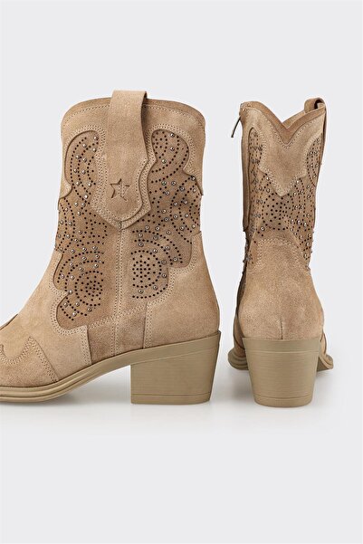 Elle Shoes Vizon Deri Kadın Günlük Bot