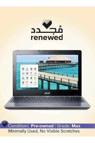 ACER Renewed - Chromebook C720 Laptop With 11.6-Inch Touchscreen Display, Intel Celeron Processor/4t