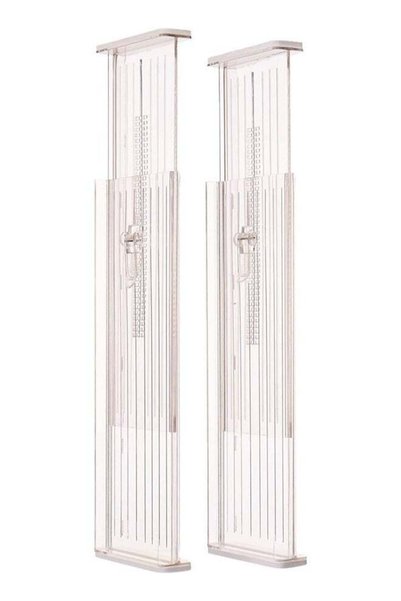 Generic iDesign Linus Adjustable Deep Drawer Organizer Clear Set of 2 – Expan...